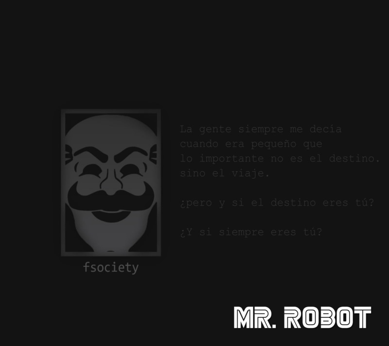 copy space, no people, translated, Mr. Robot, close-up, commercial sign, female likeness, Spanish, hacking, dark, representation, sign, phrase, 720P, black background