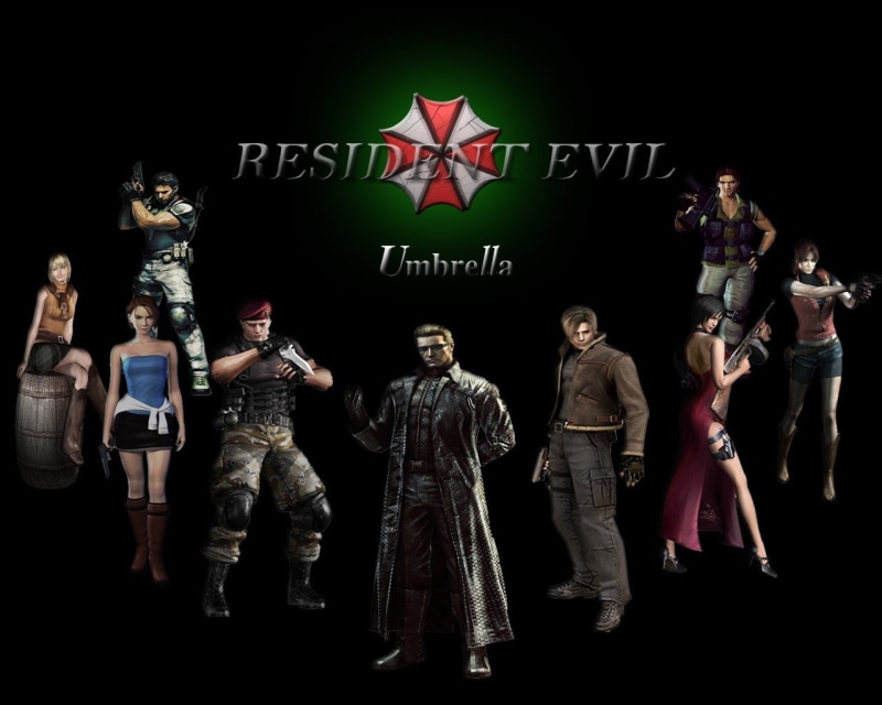 ada, resident, art, hd, claire redfield, corp, logos, claire, Resident Evil, redfield, jill, games, evil, wong, chris, 720P, umbrella, valentine, characters