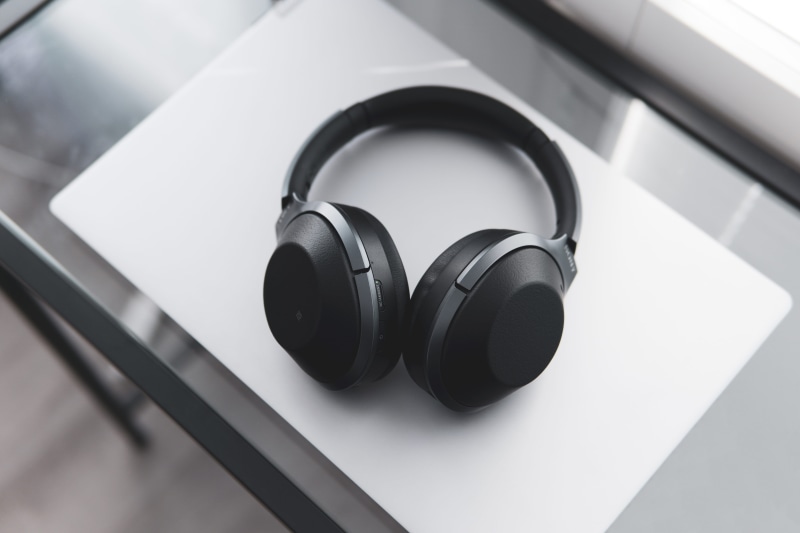 silver colored, black color, table, black, headset, adapter, security, photography themes, blender, high angle view, security camera, still life, technology