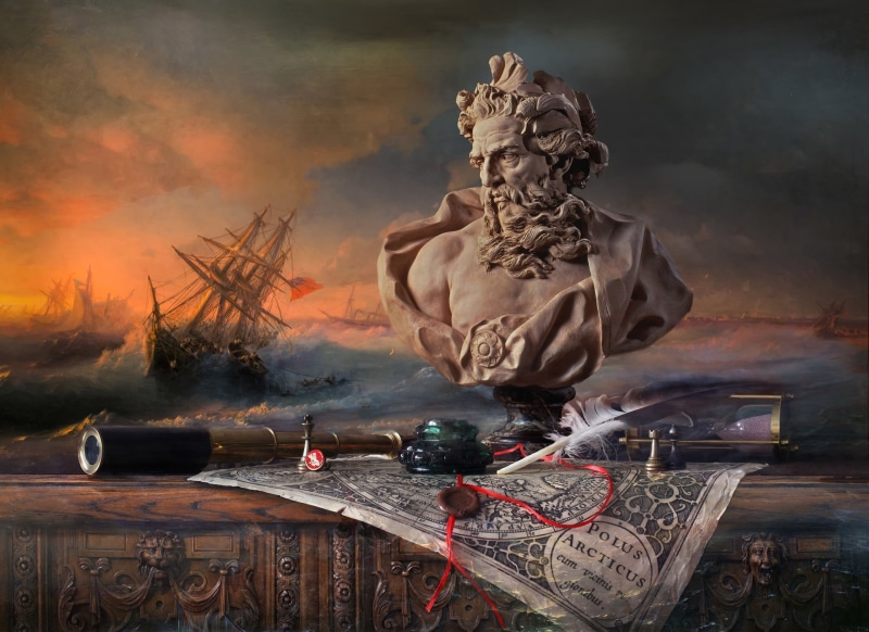 pen, I. K. Aivazovsky, style, hourglass, picture, map, 1080P, Neptune, Andrey Morozov, Storm over Evpatoria, spyglass, bust, print, ink, chess
