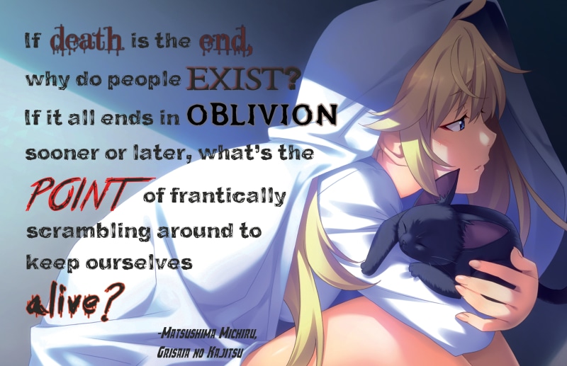 quote, Matsushima Michiru, 4K, cat, demotivational, Grisaia no Kajitsu