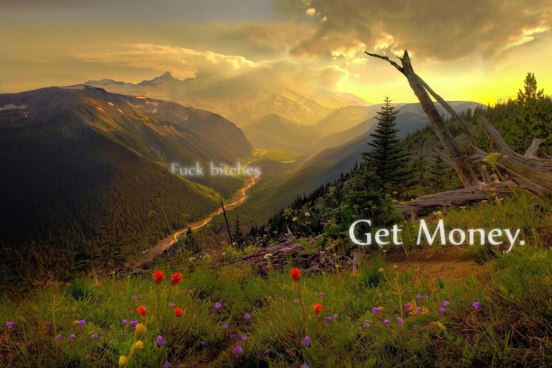Demotivational, non-urban scene, cloud - sky, beauty in nature, text, communication, plant, landscape, tranquility, outdoors, mountain range, quote, 1080P