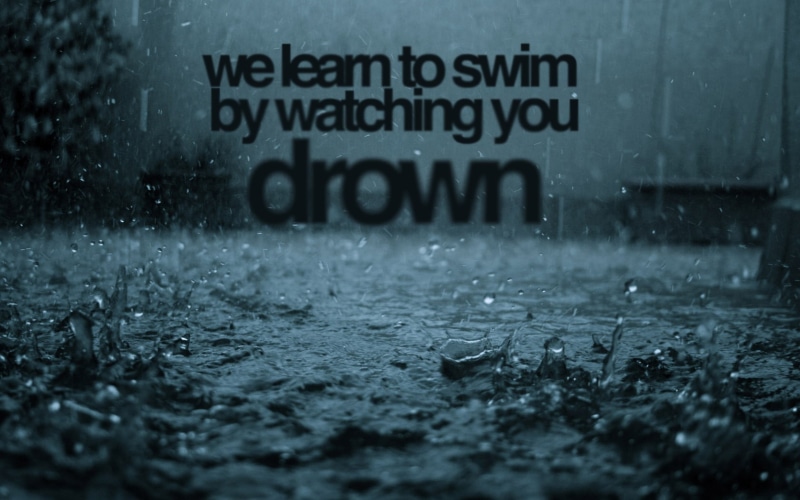 Drown, Demotivational, rain, 720P