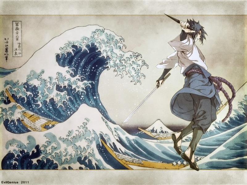 Naruto Shippuuden, The Great Wave Off Kanagawa, Uchiha Sasuke, 480P