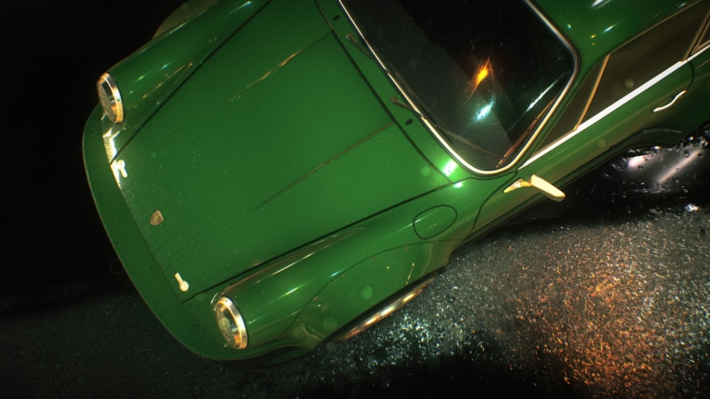 green, black background, transportation, sports Car, nature, headlight, RWB Porsche Stella Artois, illuminated, nfs, coupe, glass - material, mode of Transport