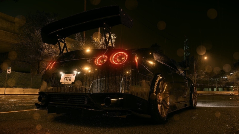 communication, Need For Speed, illuminated, rail transportation, sign, street, Nissan GT-R, Need for Speed (2015), car, 1080P, land vehicle, train, public transportation