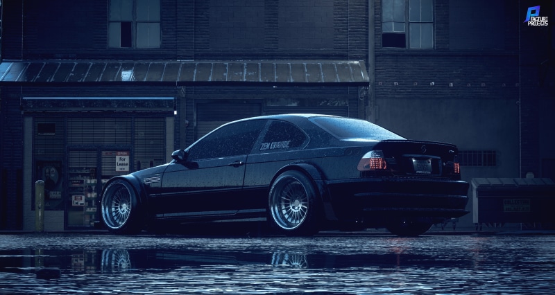 BMW M3 E46, black, NFS 2015, Need for Speed, black cars, 5K, BMW