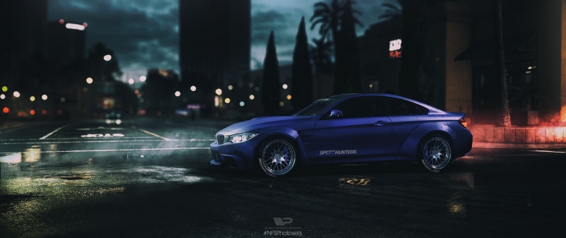 BMW, Night city, NFS, Night, NFSPhotosets, Need For Speed 2015, 2K