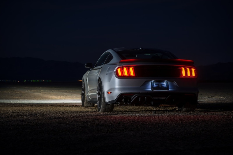 Ford Mustang RTR, Ford, Car, Muscle Car, Night, Ford Mustang, 1080P, Silver Car