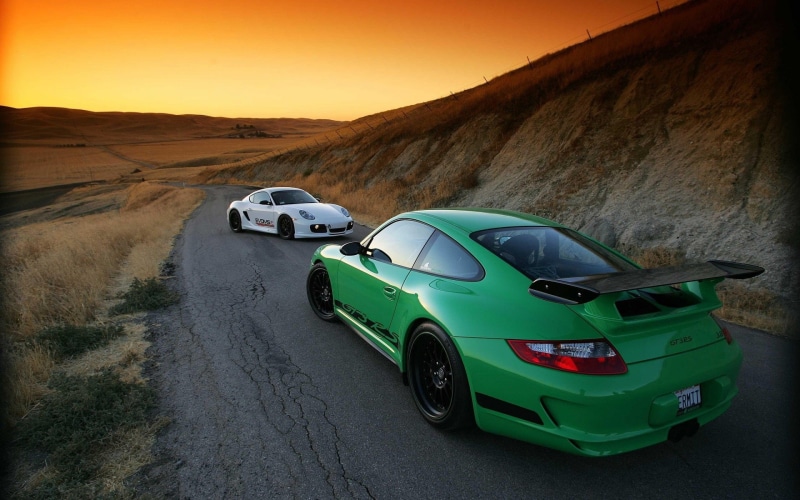 green cars, no people, sunset, sky, mode of transportation, 1080P, stationary, transportation, journey, scenics - nature, mountain, sports utility vehicle