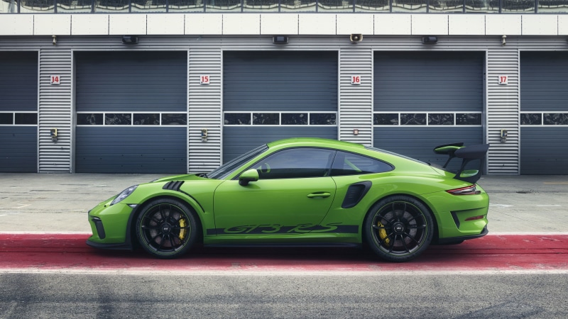 Porsche 911 GT3 RS, green, gts, 4k, coupe, sport car, porsche, rs, 4K