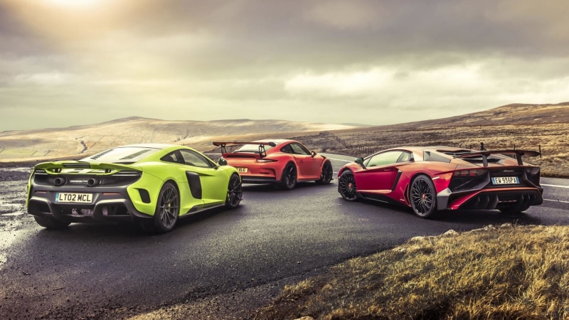 TV Show, Top Gear, Lamborghini Aventador, McLaren 675LT, 1080P, Porsche 911 GT3 RS