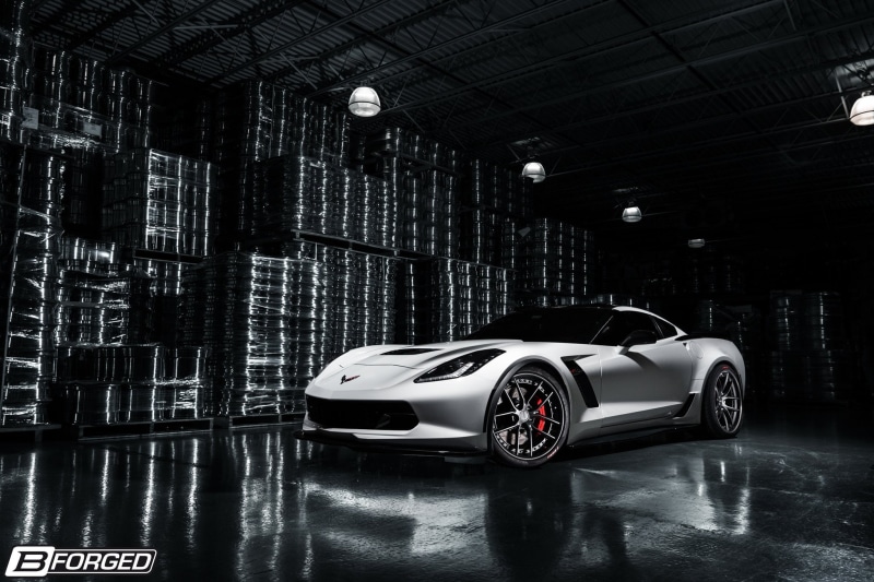 (c7), corvette, 1080P, b-forged, z06, white, cars, chevy