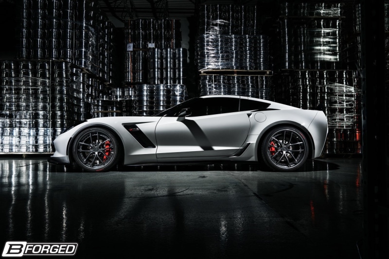 corvette, b-forged, white, chevy, cars, 1080P, (c7), z06