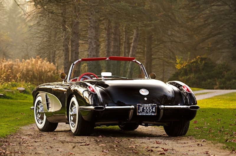 corvette, cars, chevy, black, classic, 1960, car, 1080P, (c1)