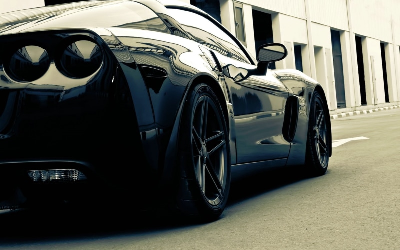 sports car, Corvette, car, vehicle, Z06, 1080P, black cars