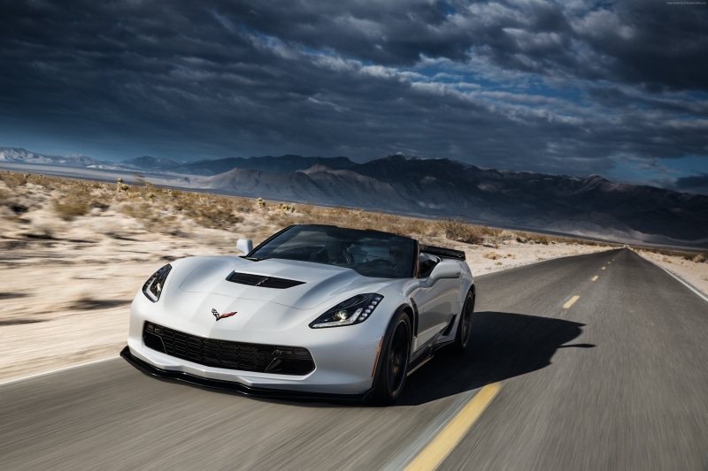 Corvette, 4K, whie, Chevrolet Corvette Z06 Convertible