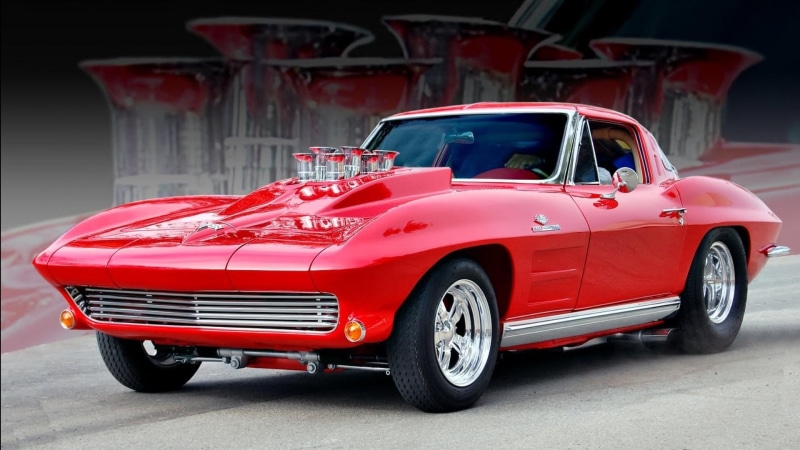 classic, 1964, vette, cars, custom, 1080P, muscle, chevy, chevrolet, corvette, antique