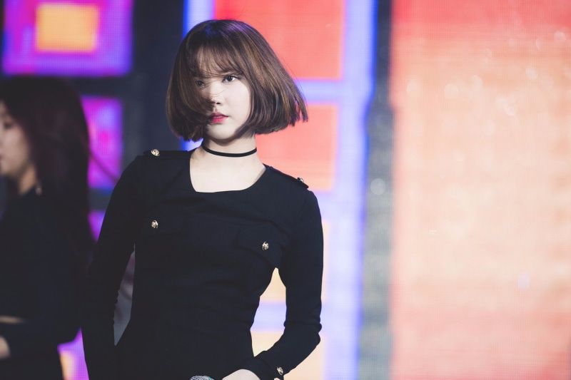 black dress, Gfriend, 1080P, Eunha, women, K-pop