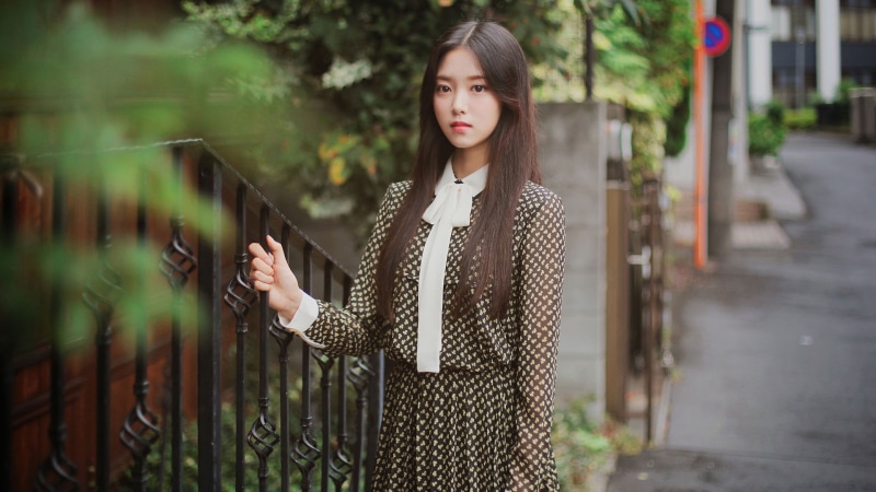 street, LOONA, dress, 1080P, see-through clothing, long hair, K-pop, women, South Korea, Korean, Asian