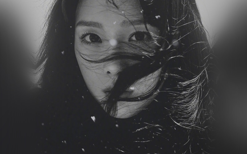 headshot, contemplation, snsd, young women, long hair, dark, human face, real people, taeyeon, one person, leisure activity, obscured face, women, indoors