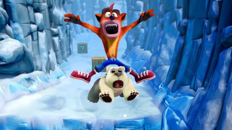mouth open, outdoors, halloween, humor, gesturing, monster - fictional character, horror, Crash Bandicoot (Character), no people, blue, technology, Crash Bandicoot N. Sane Trilogy