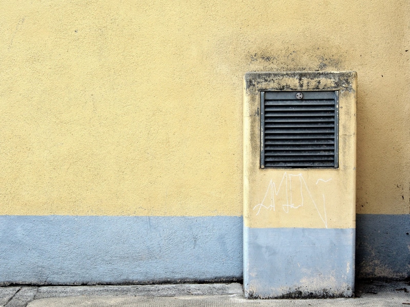 building exterior, textured, exterior, grungy, color, retro, outdoors, material, 4K, day, white, weathered, dirty, sunlight, geometric shape, blue, city