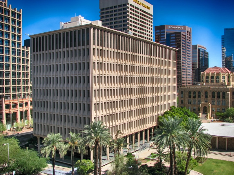 building exterior, no people, apartment, brown, office, phoenix, outside, urban, outdoors, city, arizona, architecture, cities, built structure, 2K, travel destinations