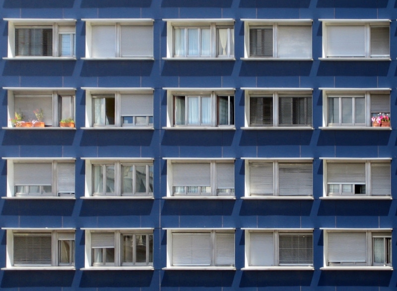 city, no people, 1080P, residential District, backgrounds, house, balcony, side by side, building Exterior, construction Industry, outdoors, blue, repetition
