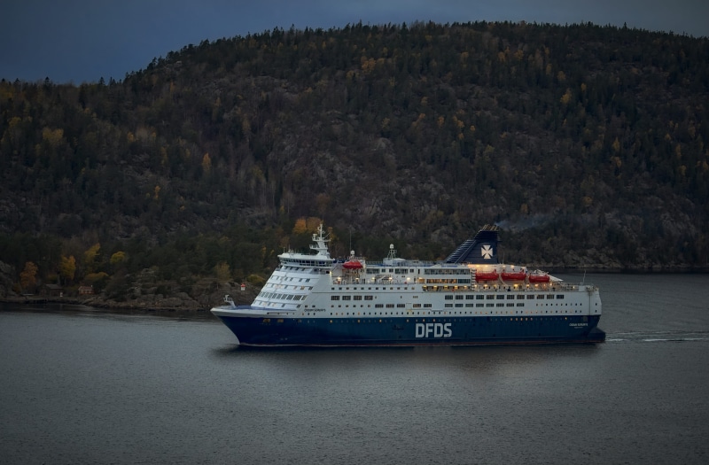 nautical vessel, watercraft, sea, norway, cruise, scenics - nature, sailing, boat, beauty in nature, drøbaksundet, mountain, ferry, water, 2K, passenger craft