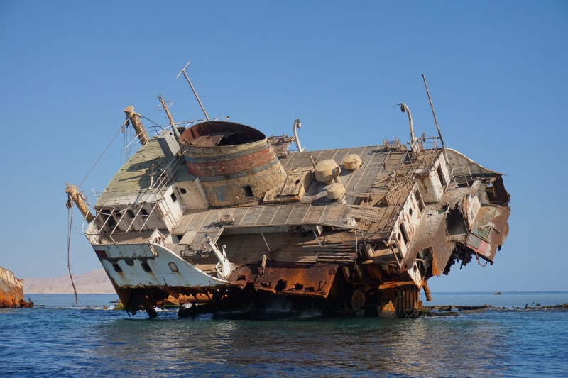 nautical vessel, military, water, transportation, barge, mode of transportation, 5K, machine, spaceship, damaged, gray, run-down, nature, boat, sea, day