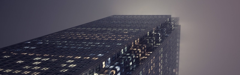 nature, outdoors, sky, office building exterior, financial district, mist, gray, night, concrete, 4K, building exterior, transportation, landscape, no people