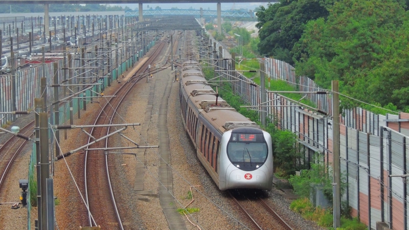 nature, urban, hong, travel, city, no people, outdoors, hongkong, transportation, plant, railway, track, kong, day, passenger train, arrival, train, mtr