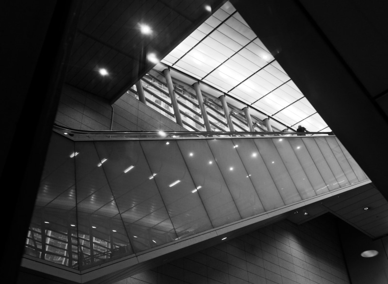 interior, lighting equipment, pattern, city, absence, modern, staircase, 4K, illuminated, light, night, skylight, glass - material, transportation, west kowloon