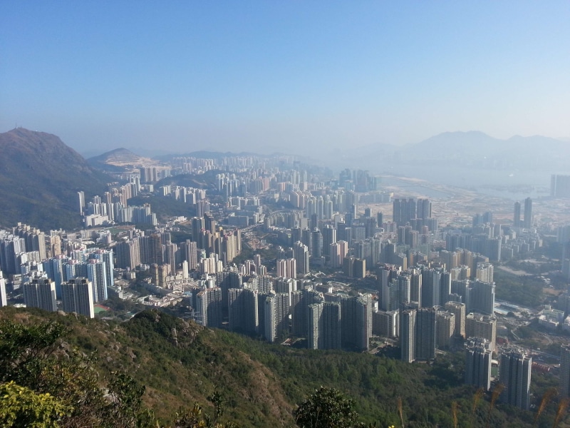 residential district, city, office building exterior, hong kong, travel, landscape, high angle view, building, travel destinations, lion rock, 2K, architecture