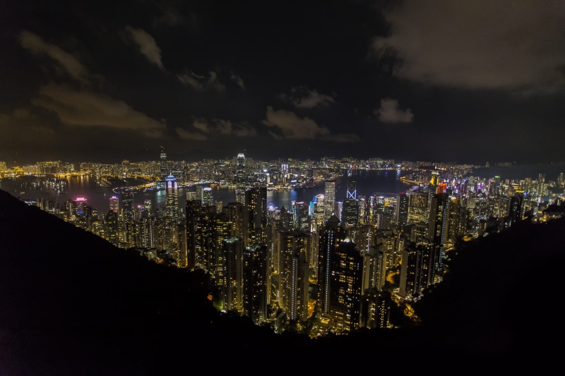 hong Kong Island, victoria - Hong Kong, office Building, city Life, cloud, mountain, china - East Asia, illuminated, asium, outdoors, urban Scene, view