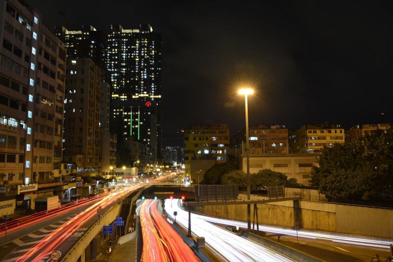 mode of transportation, illuminated, urban Scene, tunnel, victoria, vehicle light, built structure, landmark, night, building exterior, modern, skyscraper