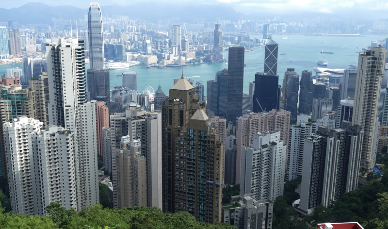 big city, nature, day, tower, modern, landscape, building, tall - high, bay, hong kong, outdoors, office, view, asia, crowded, building exterior, 5K, china