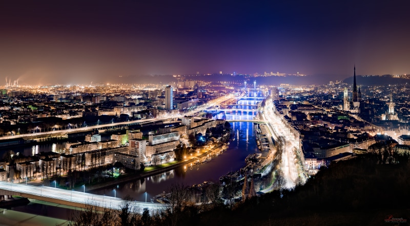 panorama, skyscraper, building Exterior, time lapse photography, street, lights, pano, 5K, nikon  d750, at Night, architecture, river, resolution, full  hd