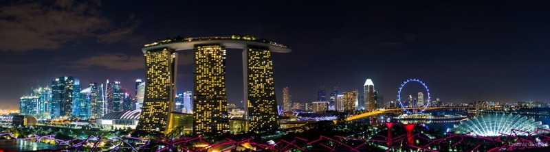nighty, des, rise, manège, photo, Marina Bay Sands, panorama, de, buildings, tower, tour, asia, illuminated, centre-ville, by night, Vert, Safdie, Garden