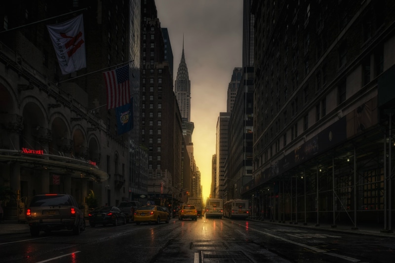 taxi, street, 1080P, Manhattanhenge, machine