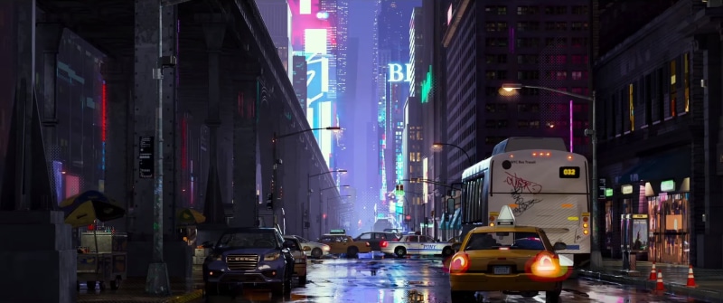illuminated, street, mode of transportation, building, cityscape, city street, motion, transportation, city, architecture, built structure, incidental people