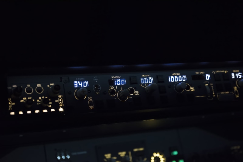 aircraft, knob, control panel, dark, pilot, illuminated, mode of transportation, air vehicle, airplane, no people, 1080P, night, transportation, music