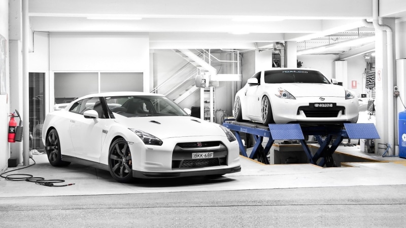 garage, nissan, z, skyline, cars, 1080P, 370z, lift, gtr, hd
