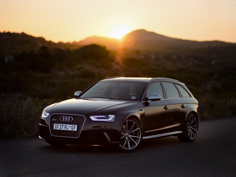 orange color, mode of Transport, front View, sky, 1080P, transportation, lens flare, audi, elegance, headlight, road, sunlight, luxury, new, road trip