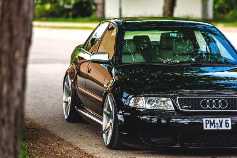 focus on foreground, Stance, retro styled, motor vehicle, tree, close-up, nature, Vossen, Audi, mode of transportation, travel, plant, day, land vehicle