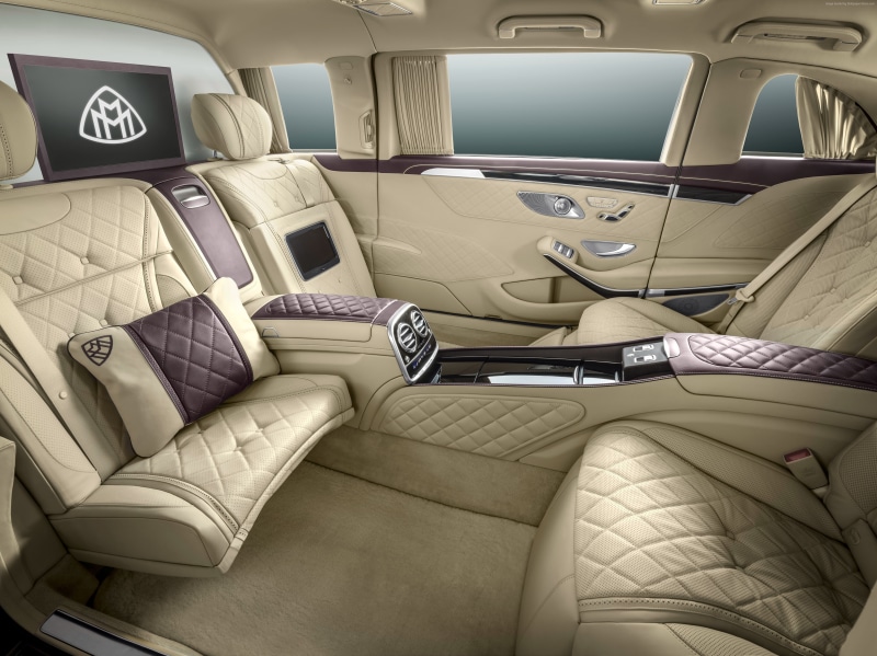sedan, 4K, interior, Mercedes Maybach S600 Pullman, luxery.