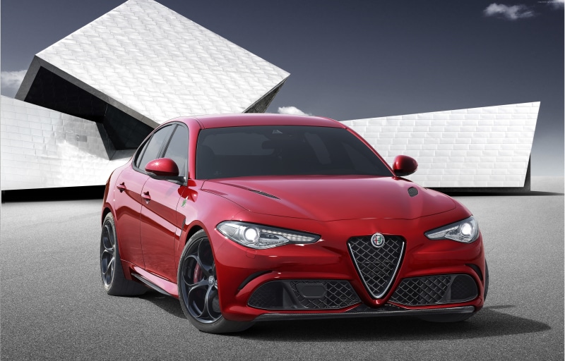 4K, Alfa Romeo Giulia, red