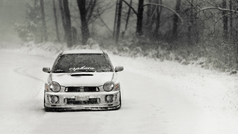 winter, 1080P, JDM, Subaru, Subaru Impreza WRX, car, snow, Subaru Impreza