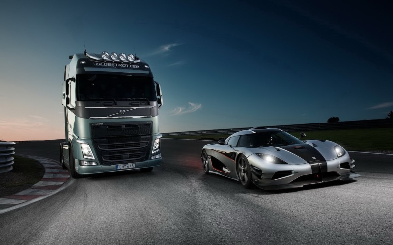 1080P, Koenigsegg Agera, Sweden, Volvo, car, Koenigsegg, lorry
